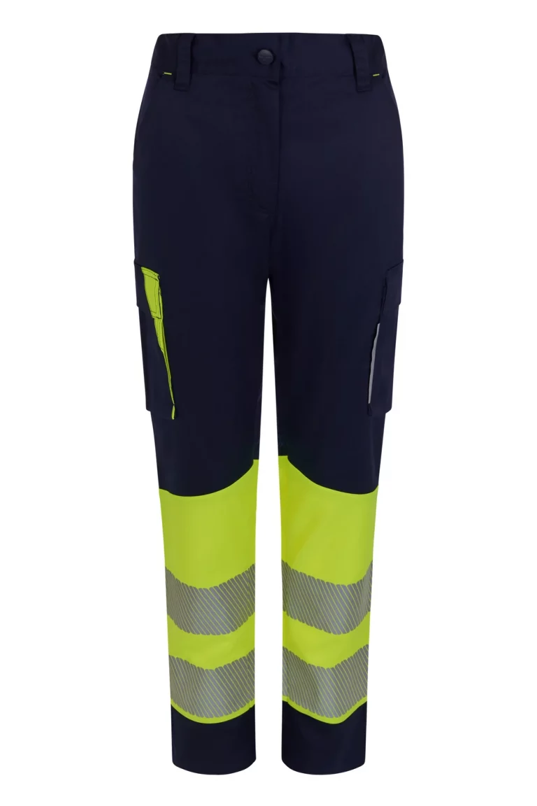Pantalón de trabajo stretch bicolor alta visibilidad mujer 303032SW | VELILLA