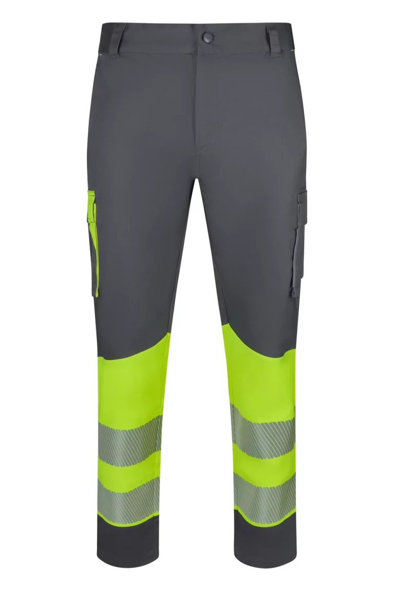 Pantalón de trabajo stretch bicolor alta visibilidad 303032S | VELILLA
