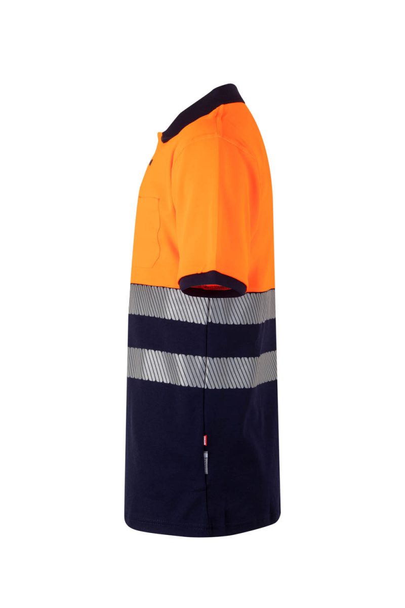 Polo algodón bicolor manga corta cinta segmentada 305543 | VELILLA &ndash; Combi Pro