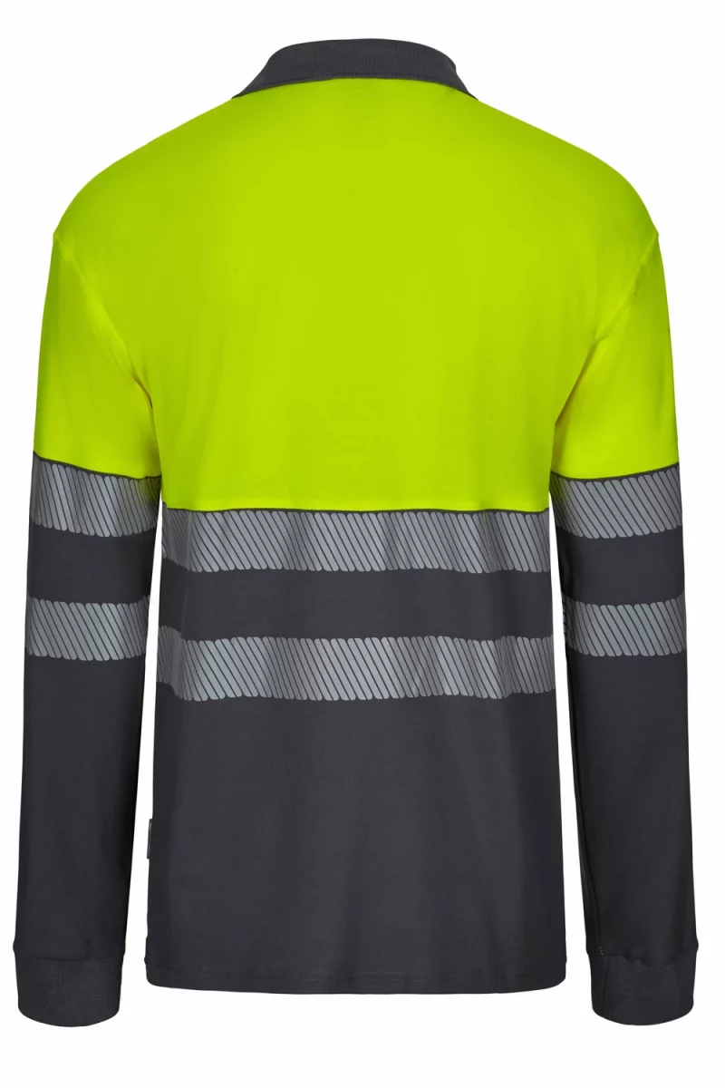 Polo algodón bicolor manga larga cinta segmentada 305545 | VELILLA &ndash; Combi Pro