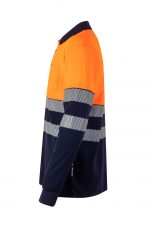 Polo de trabajo algodón bicolor alta visibilidad 305545 | VELILLA - Imagen 3