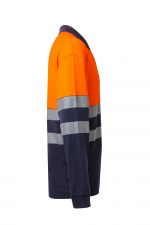 Polo de trabajo algodón bicolor alta visibilidad 305545 | VELILLA - Imagen 4